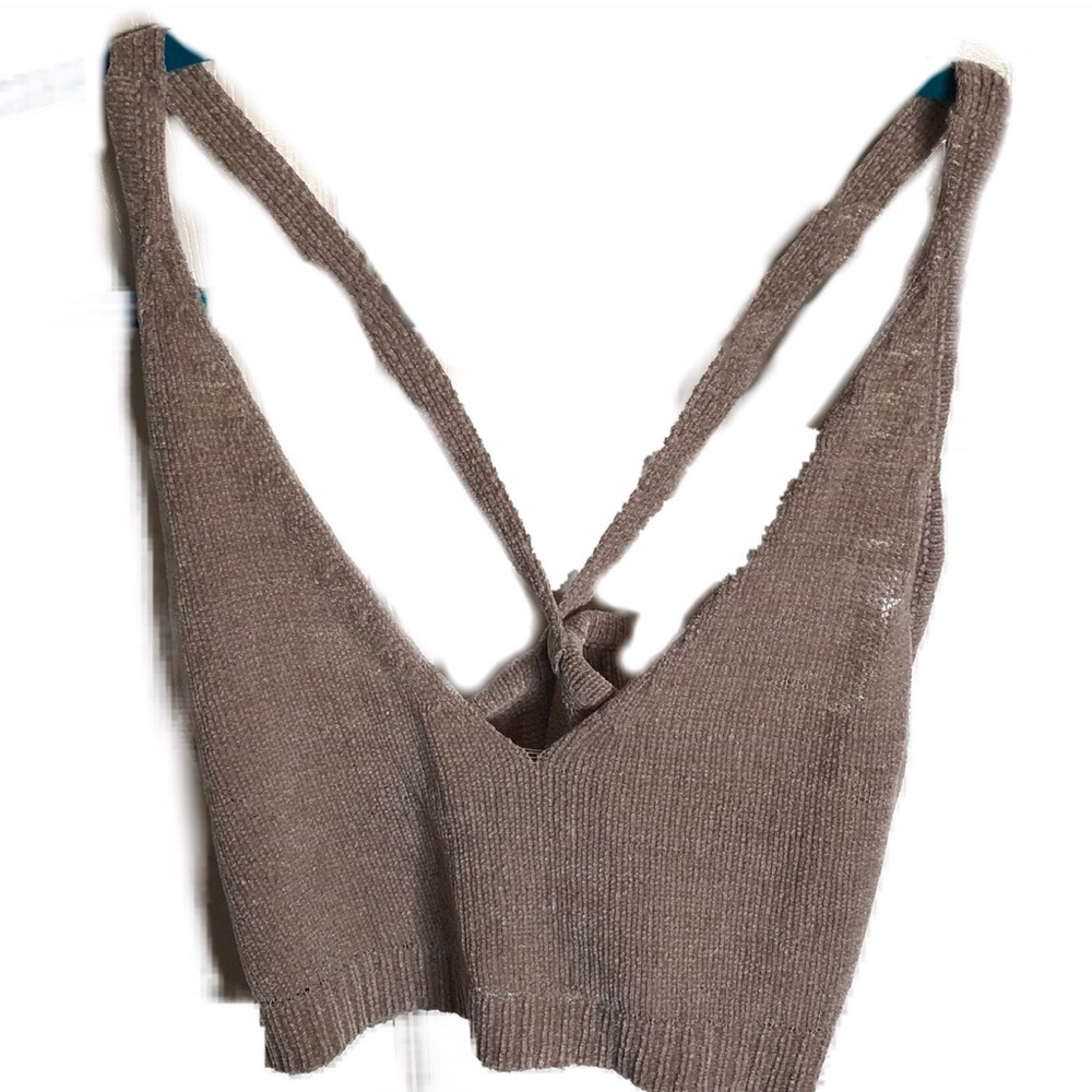Brandy Melville - Knit Cross Back Crop Tank Top